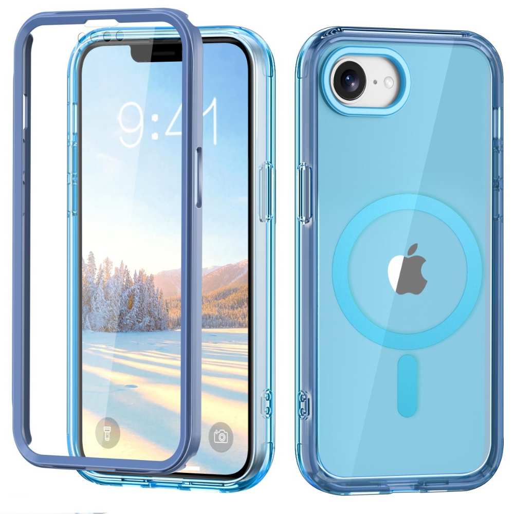 Advoco Shockproof MagSafe iPhone Case With Screen Protector Blue