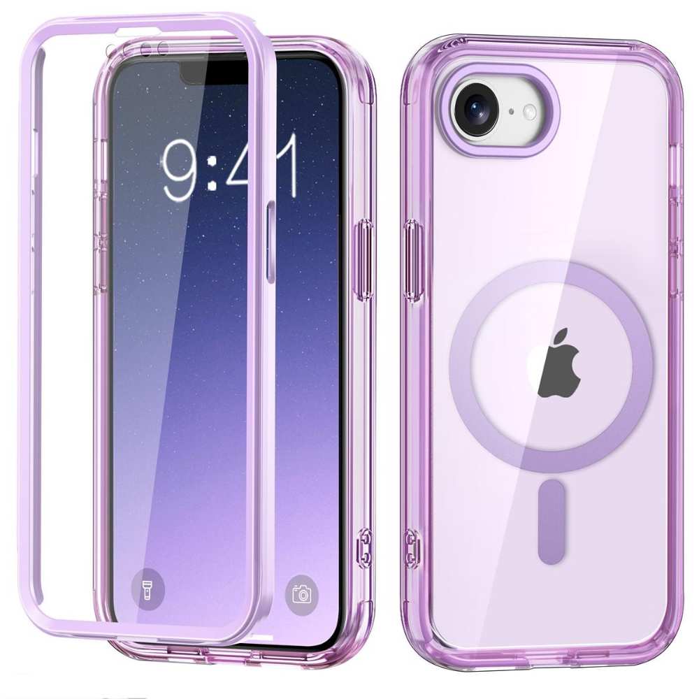Advoco Shockproof MagSafe iPhone Case With Screen Protector Purple