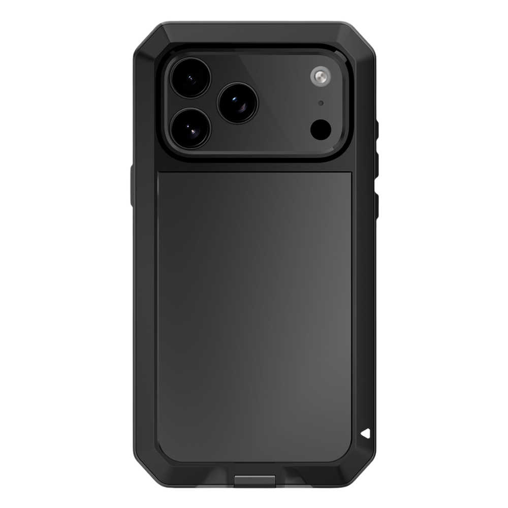 Titan Heavy Duty Metal iPhone Case For 14-17 Series Black