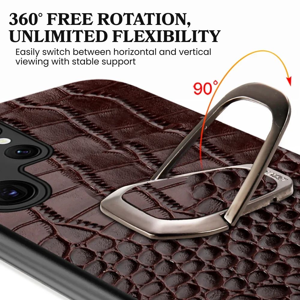 Acidus Leather Galaxy Case With Ring