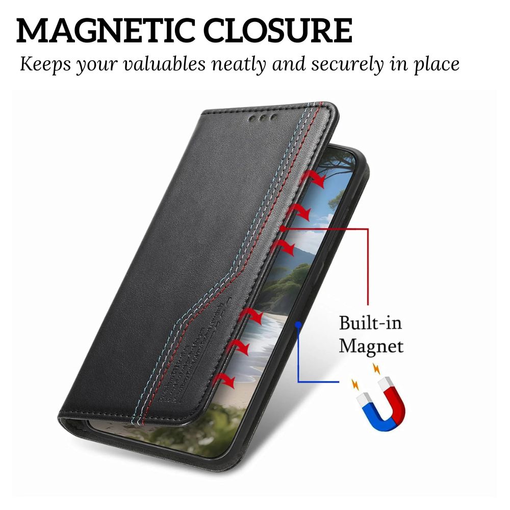 Civis Leather Wallet Flip iPhone Case