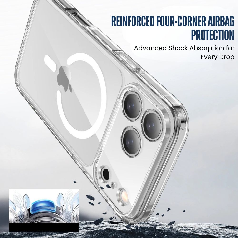 Cavus Clear Shockproof MagSafe iPhone Case