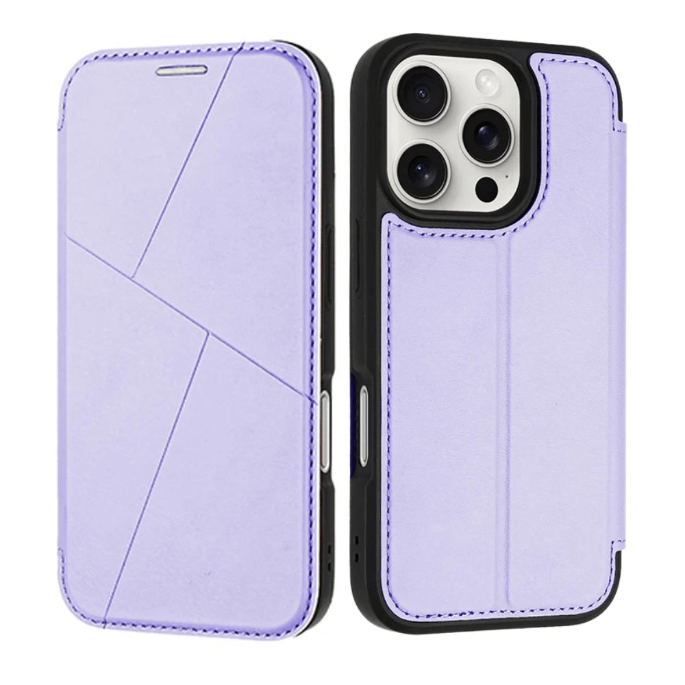 Refero Leather Wallet iPhone Case Purple