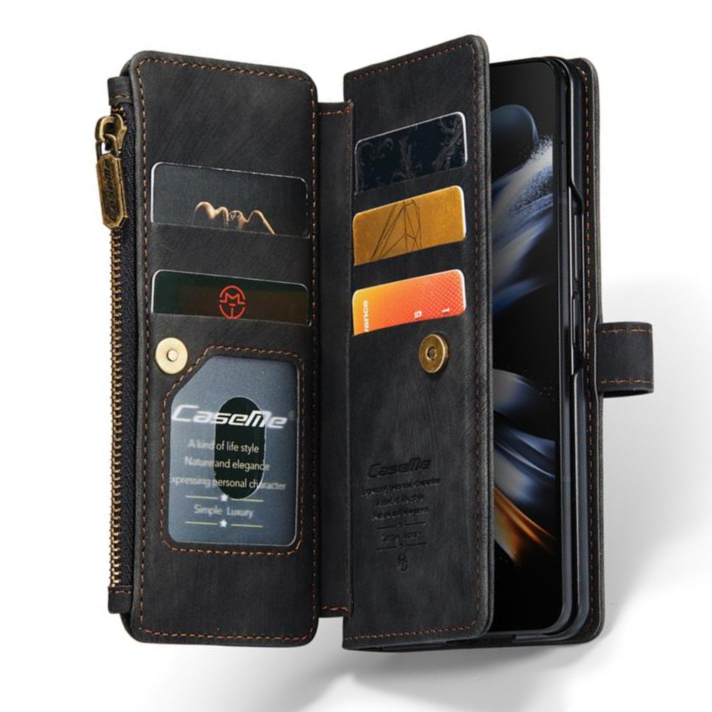 Eligo Leather Wallet Case for Galaxy Z Fold Black