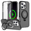 Dives Shockproof Matte iPhone Case With Screen Protector And Ring Holder Black