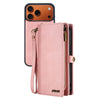 Fortune Leather Purse Case For iPhone 15-17 Series Pink