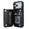 Vistor Leather Flip Wallet Case For iPhone 17 Series Black