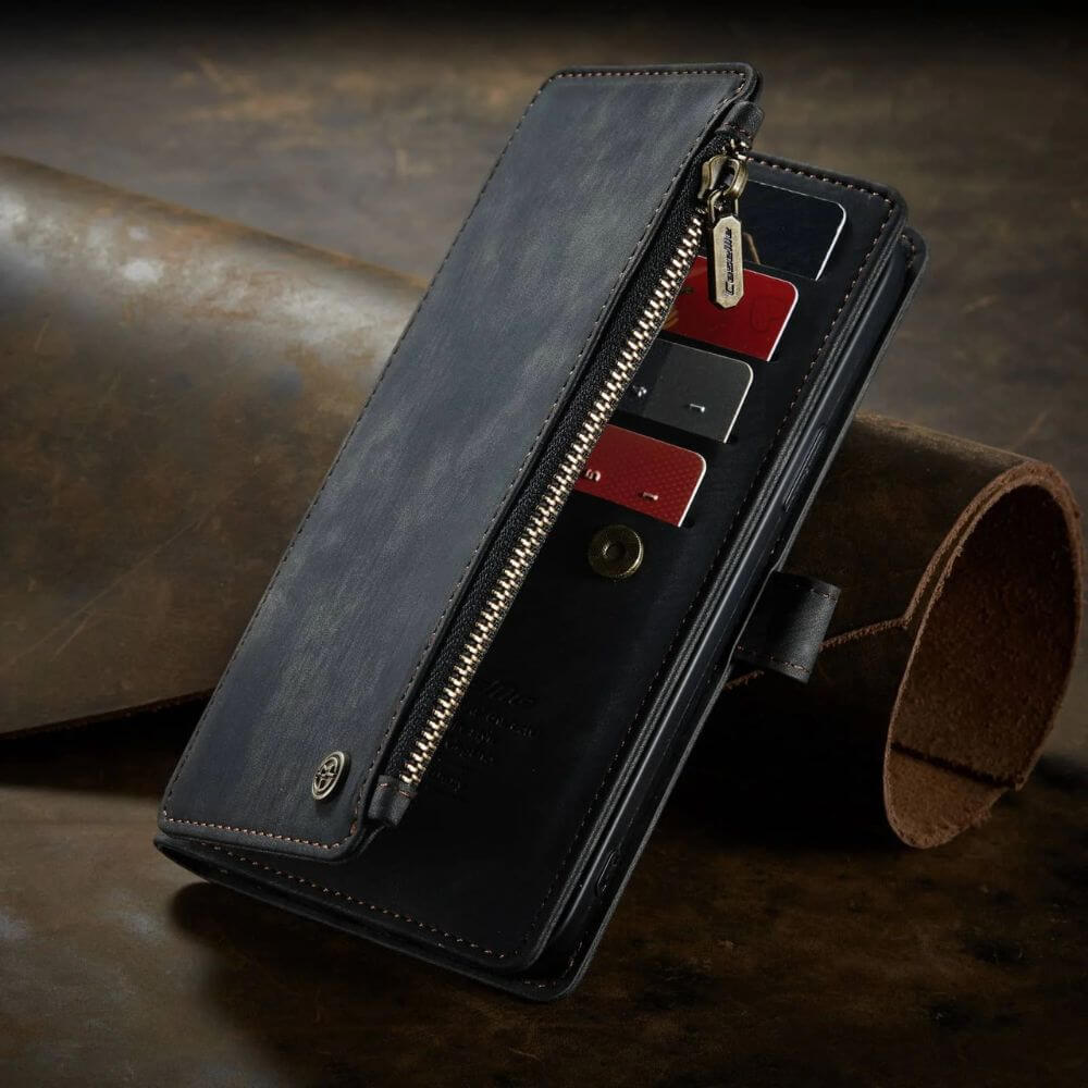 Saevio Magnetic Leather iPhone Case