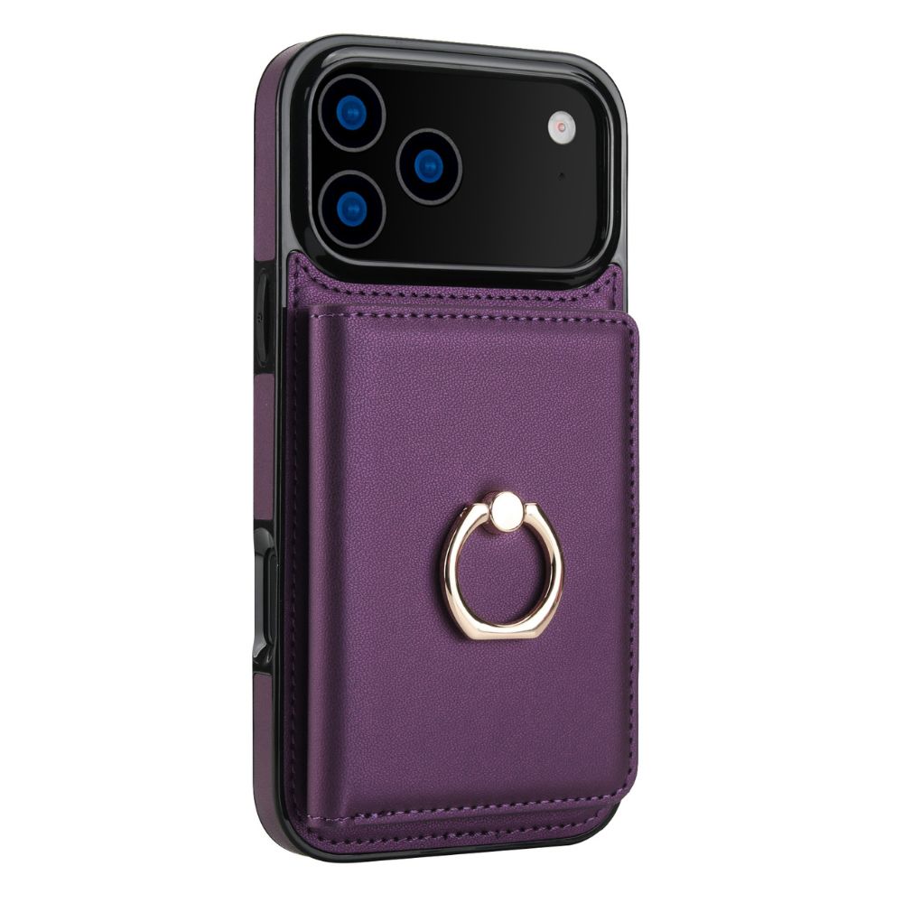 Laeve Wallet Case For iPhone Dark Purple