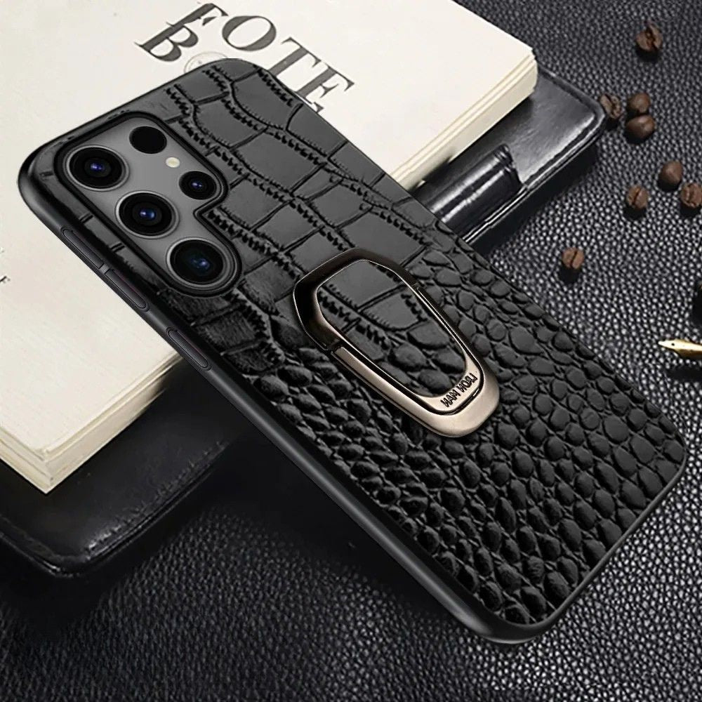 Acidus Leather Galaxy Case With Ring