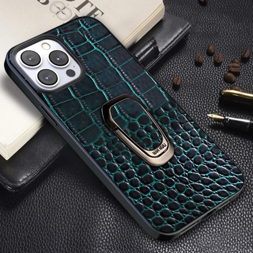 Adepto Leather iPhone Case With Ring
