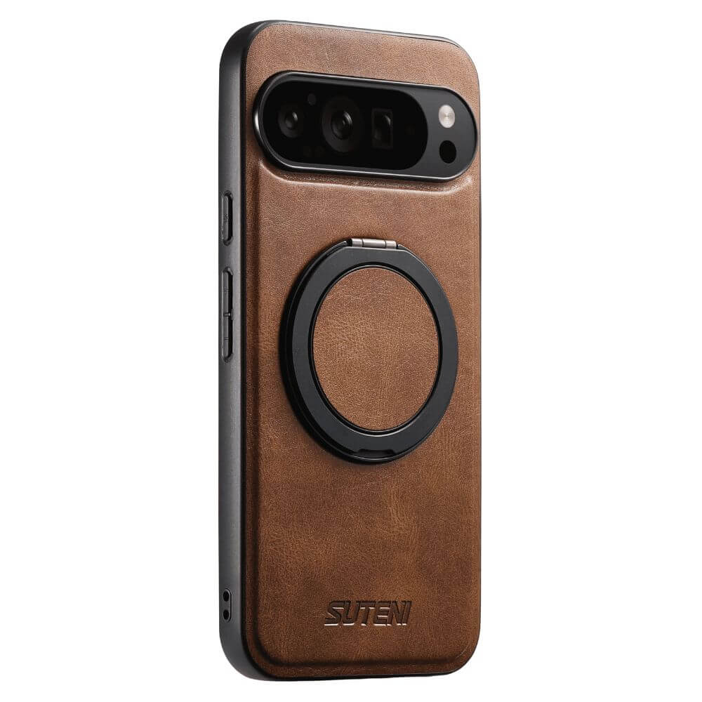 Callidus Leather Case With Built-in Kickstand For Google Pixel Brown