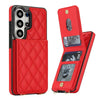 Claudo Leather Wallet Case for Galaxy S Series With Card Holder Red