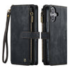 Saevio Magnetic Leather iPhone Case Black iPhone 17