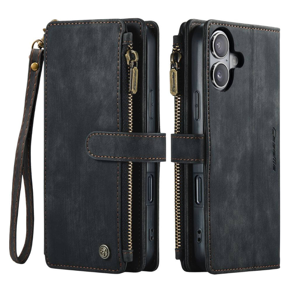 Saevio Magnetic Leather iPhone Case Black iPhone 17