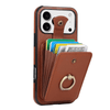 Sanus RFID Blocking Leather Wallet Case for iPhone Series 15-17 Brown
