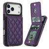 Devoco Leather Wallet iPhone Case With Card Holder Dark Purple