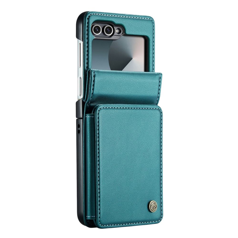 Pollen RFID Blocking Wallet Leather Case For Galaxy Z Flip Green