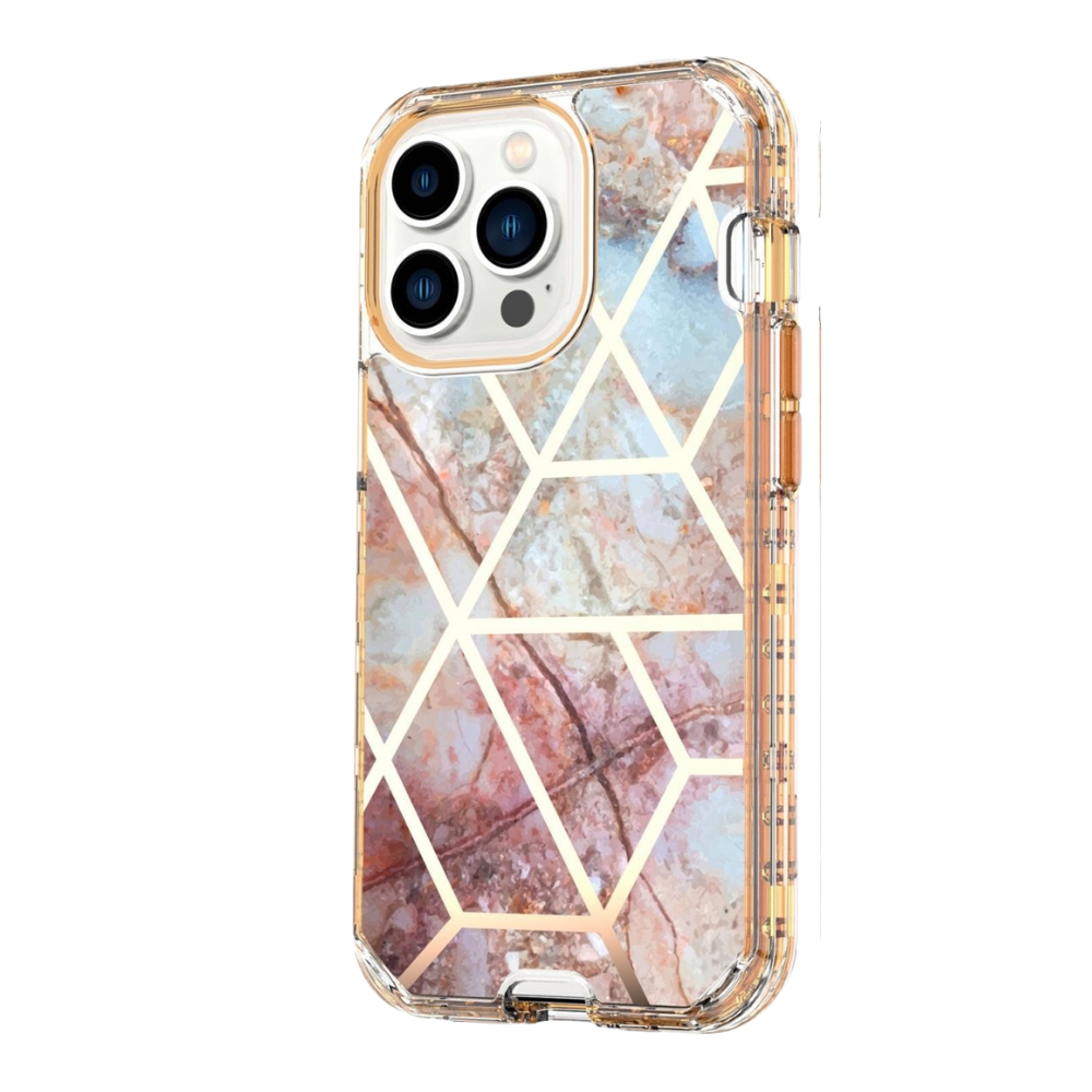 Castra Marble Pattern Soft Silicone iPhone Case Castra Peach Marble