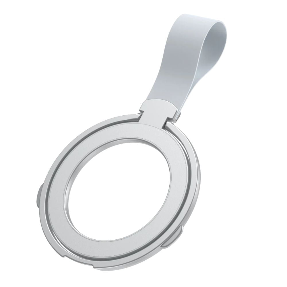Fodio Magnetic Phone Grip & Kickstand With Silicone Strap Silver