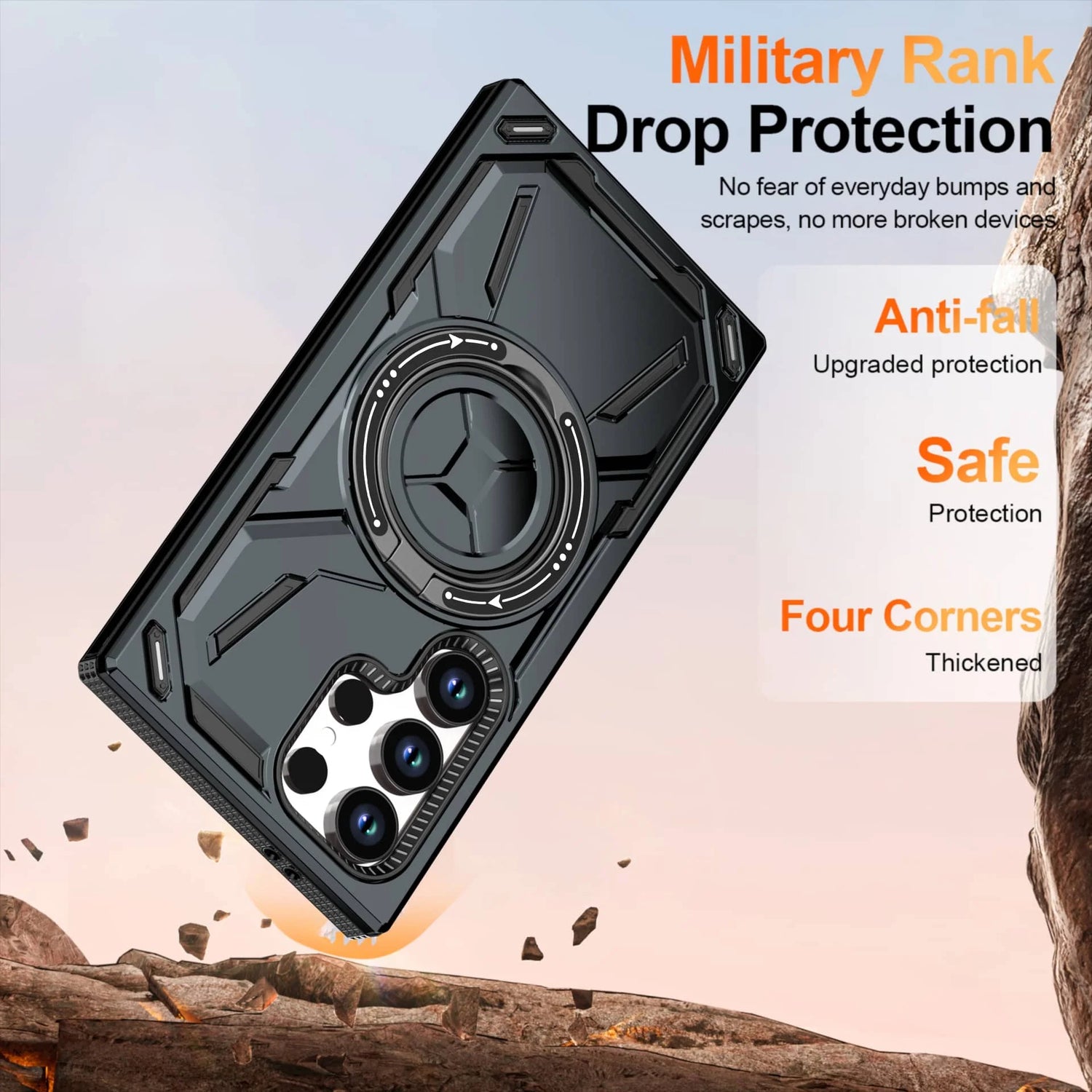 Leonis Shockproof Galaxy Case With Kickstand
