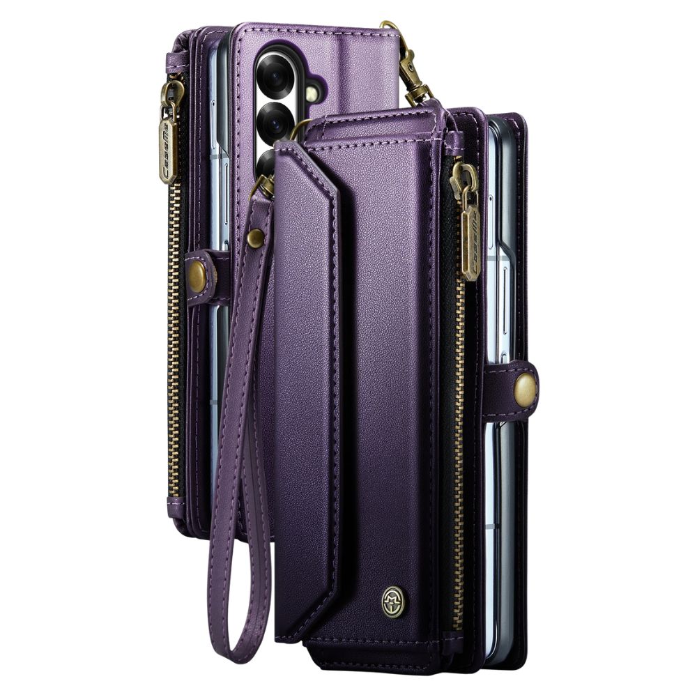 Rectus RFID Blocking Wallet Case For Galaxy Z Fold With Pen Holder Slot Purple Galaxy Z Fold 7