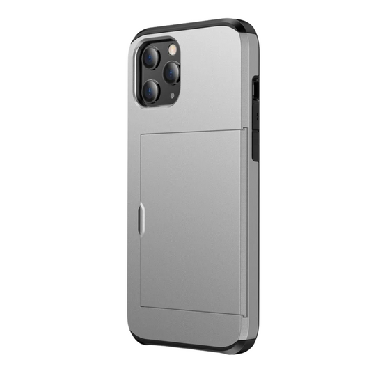 Depereo Military Grade Slide Wallet Case For iPhone With Card Slot Grey