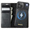 Quae Leather Flip MagSafe Wallet iPhone Case Black