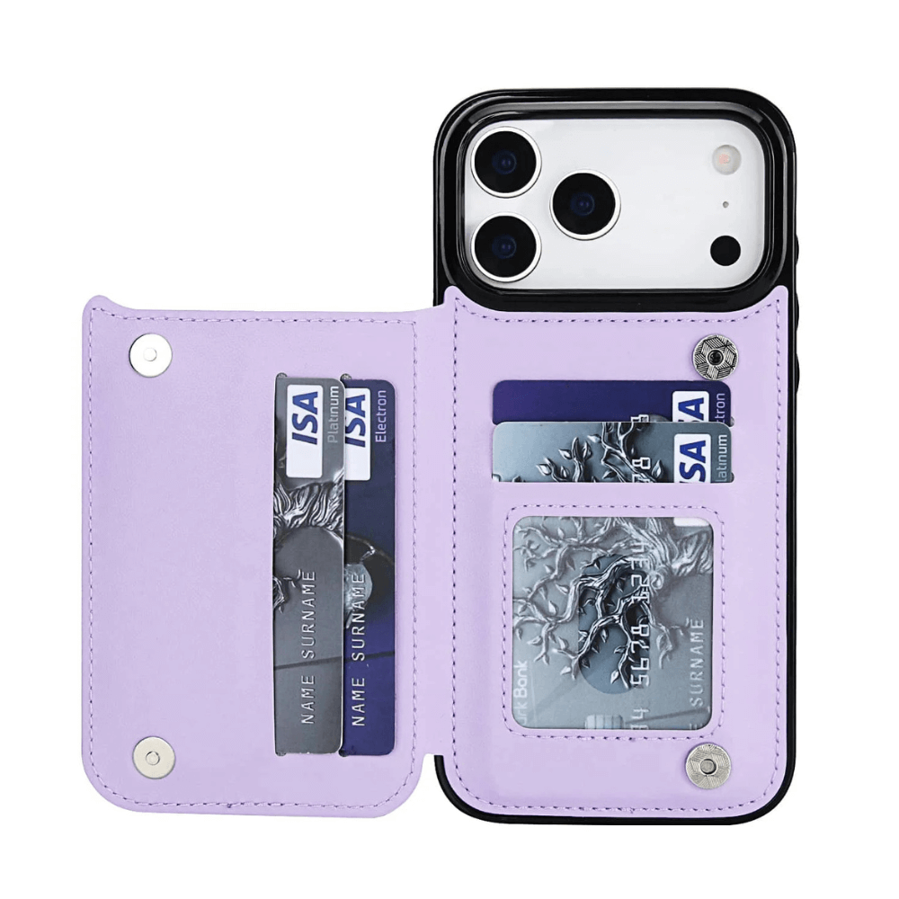 Tempero Leather Flip Wallet Case for iPhone Series 15-17