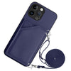Everest Leather Wallet iPhone Case Dark Blue