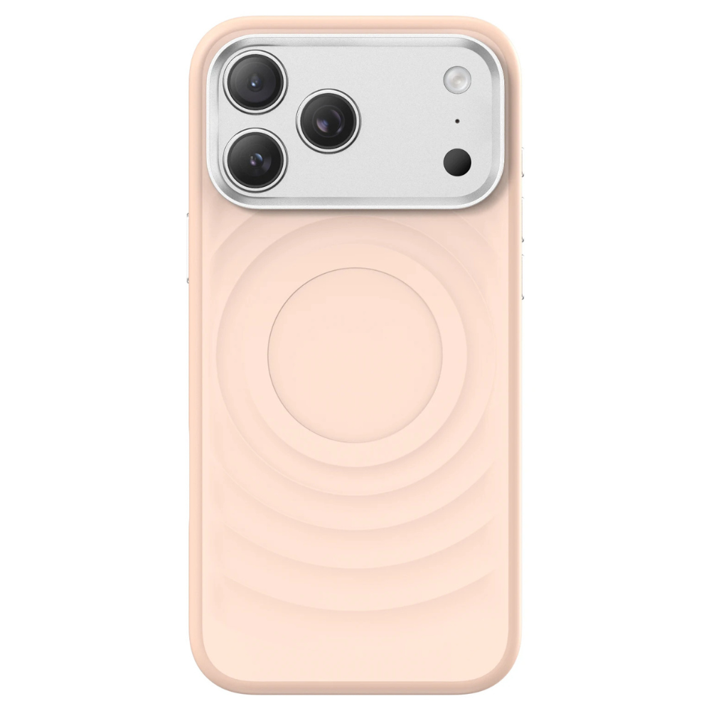 Linea Wave Shockproof iPhone Case With Metal Buttons Pink