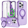 Dives Shockproof Matte iPhone Case With Screen Protector And Ring Holder Purple