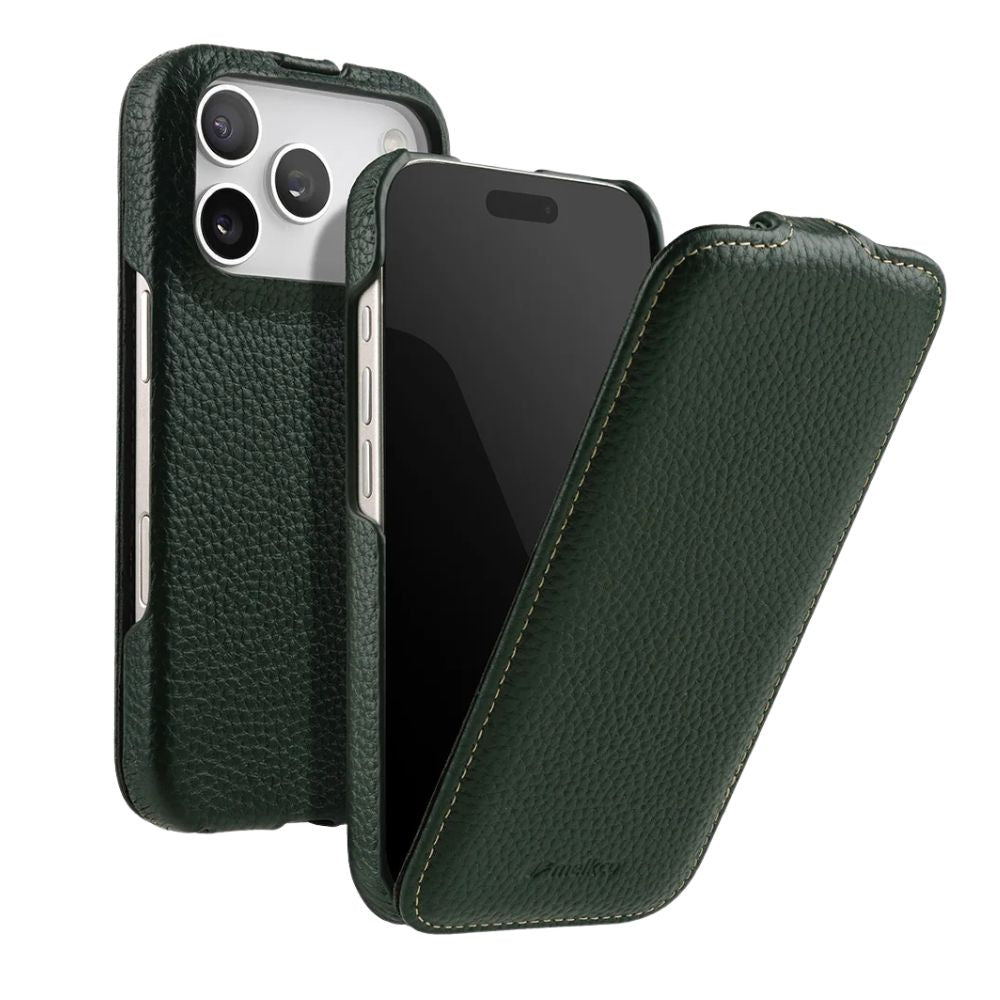Edoceo MagSafe Flip Leather iPhone Case Green