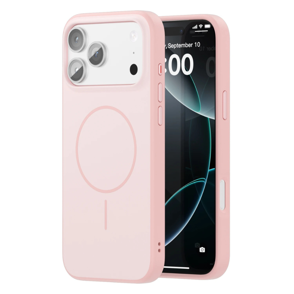 Polus Slim Magnetic Charging Shockproof iPhone Case Pink