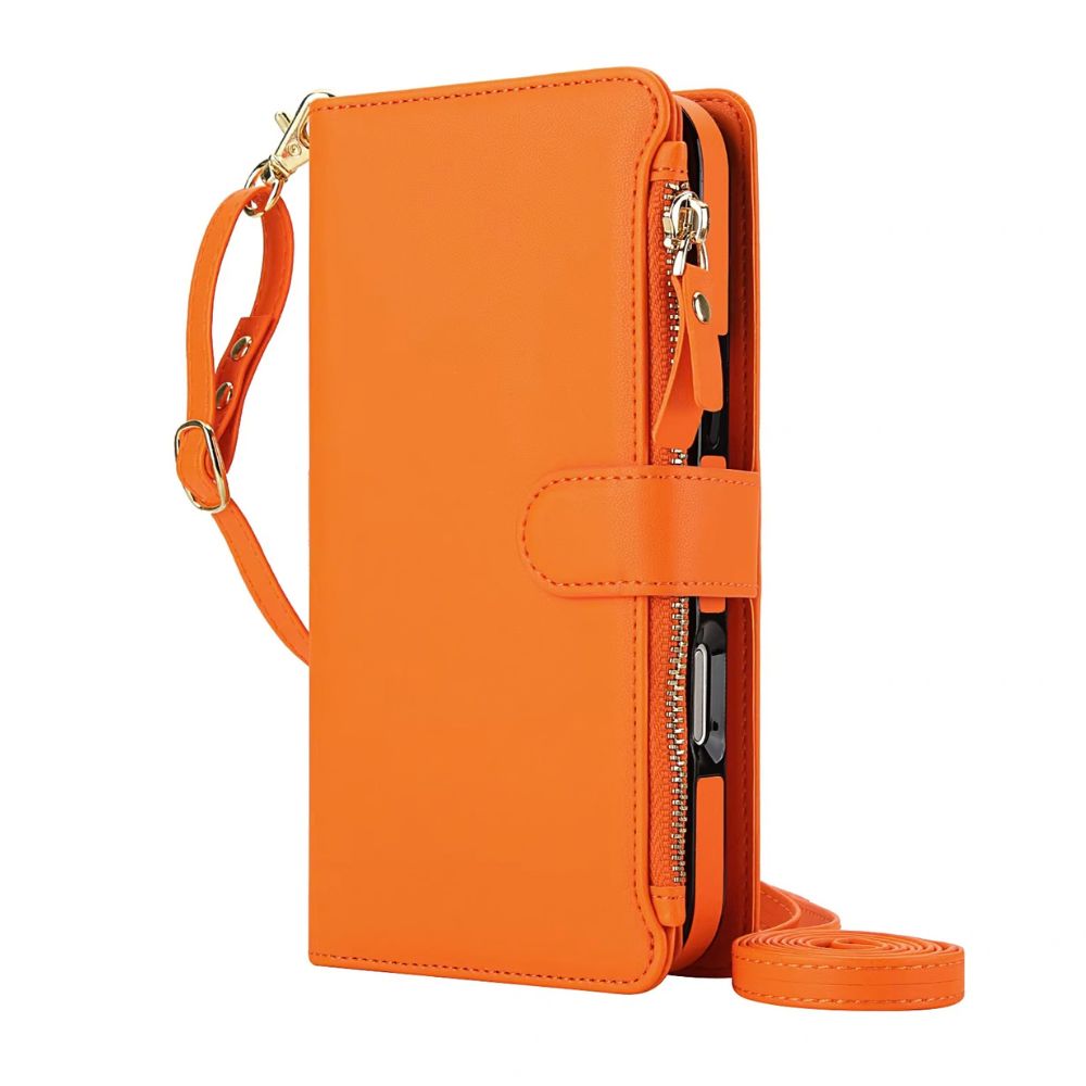 Diluo RFID Magnetic Detachable Wallet iPhone Case Orange