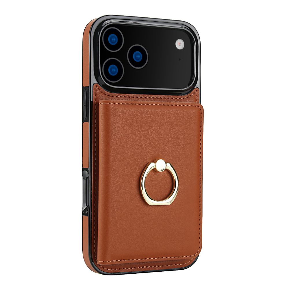 Laeve Wallet Case For iPhone Brown