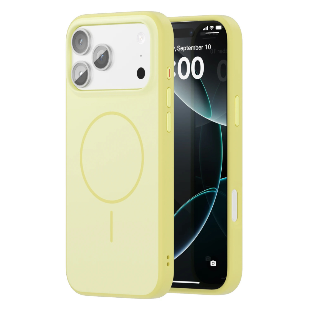 Polus Slim Magnetic Charging Shockproof iPhone Case Yellow