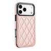 Tempero Leather Flip Wallet Case for iPhone Series 15-17 Rose Gold