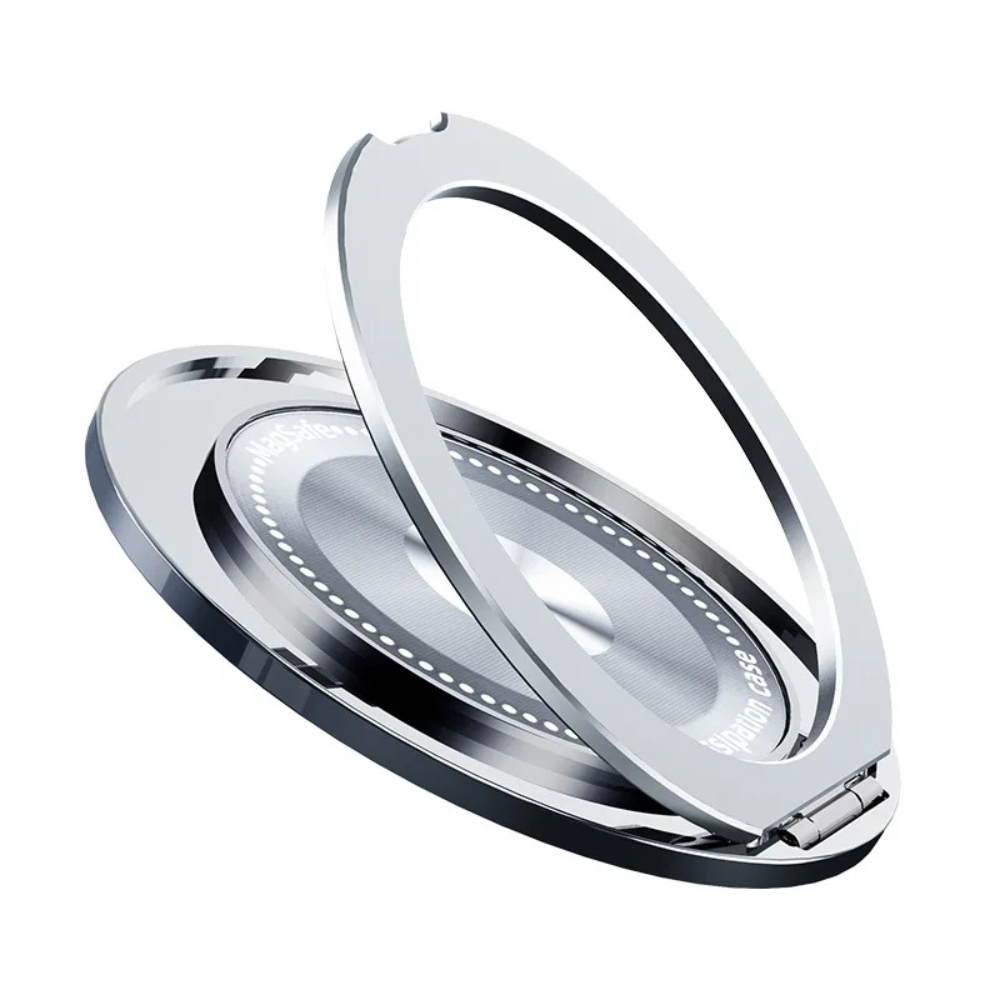 Deleo Ultra Thin Portable Adhesive Phone Bracket Ring Silver