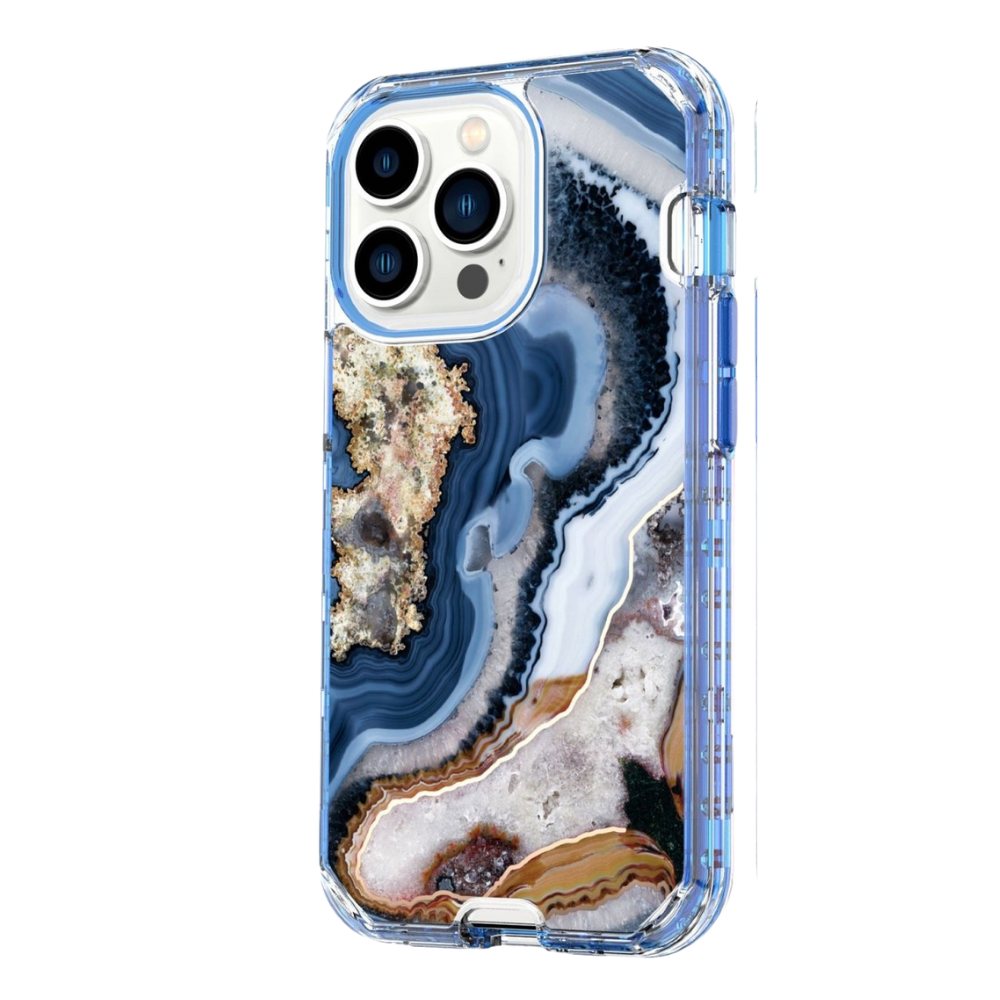 Castra Marble Pattern Soft Silicone iPhone Case Castra Deep Sea Marble