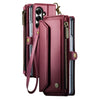 Rectus RFID Blocking Wallet Case For Galaxy Z Fold With Pen Holder Slot Red Galaxy Z Fold 7