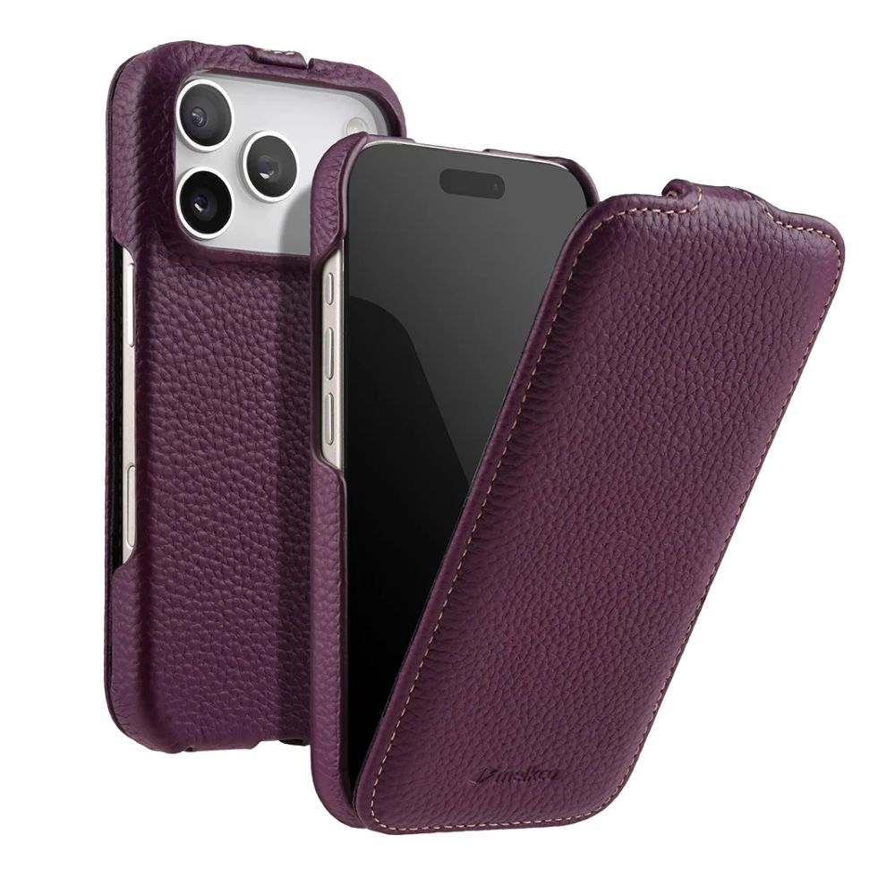 Edoceo MagSafe Flip Leather iPhone Case Purple
