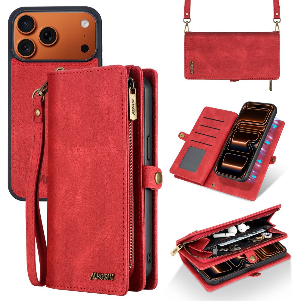Fortune Leather Purse Case For iPhone 15-17 Series