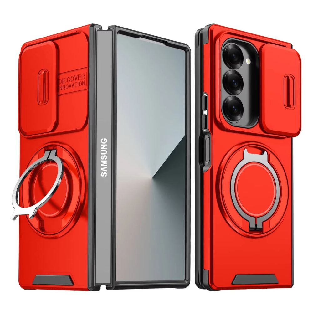 Defensio Galaxy Z Fold Rugged Magnetic Case Red