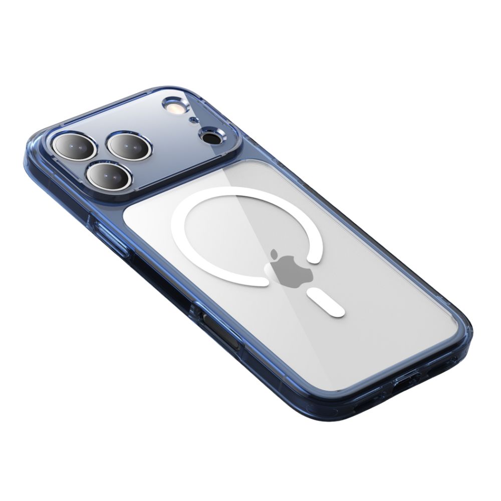 Cavus Clear Shockproof MagSafe iPhone Case Blue