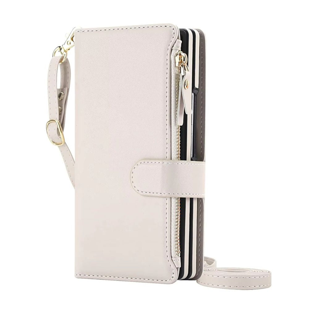 Lacus RFID Wallet Galaxy Z Fold Case Apricot
