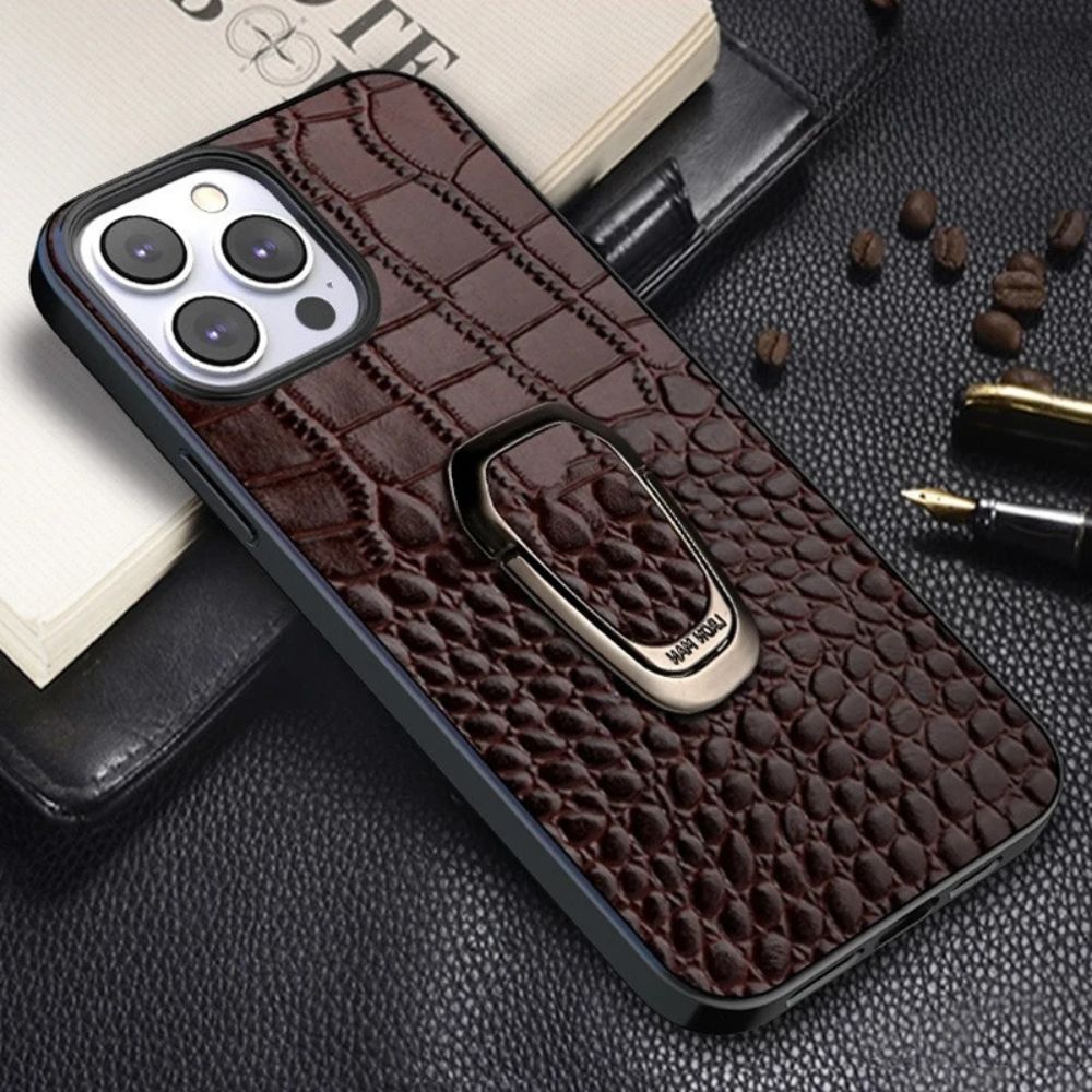 Adepto Leather iPhone Case With Ring