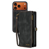 Fortune Leather Purse Case For iPhone 15-17 Series Black