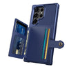 Echo Luxury Leather Wallet Case For Galaxy S Series Blue