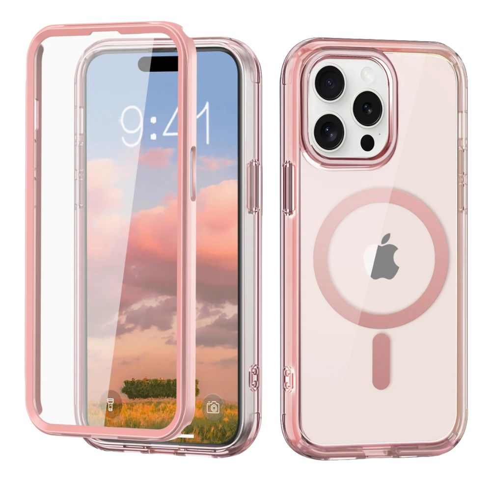 Advoco Shockproof MagSafe iPhone Case With Screen Protector Pink